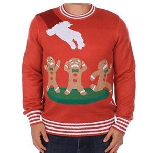 Tipsy Elves Men's Red Gingerbread Nightmare Sweater XL